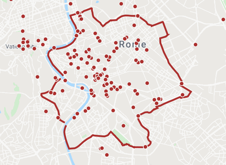 Roma aeterna plattegrond kaart tijdschrift rome